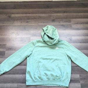 Nike cowl neck hoodie, sz large, green